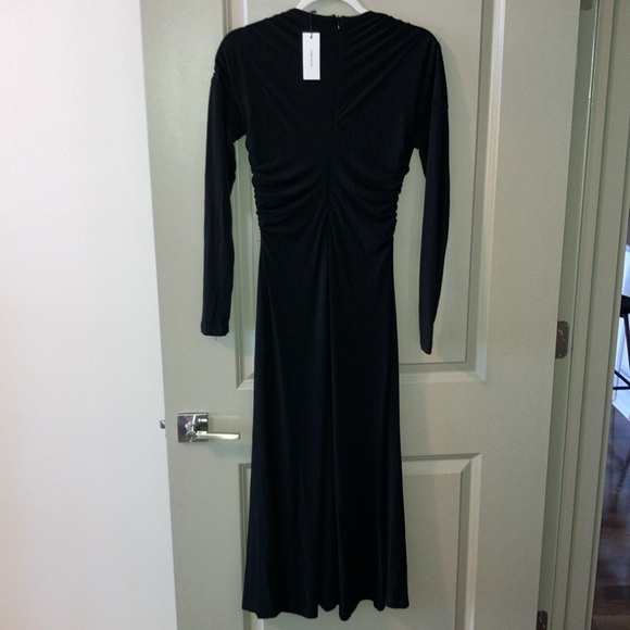 NWT Karen Millen Ruched Jersey Crepe Midi Dress Sz S - Picture 7 of 9